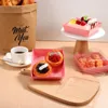 Garrafas de armazenamento 50 pcs caixa de sobremesa recipientes de bolo de plástico com tampas pastelaria pequeno lanche mini cupcake