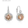 Stud CANNER Super luxe S925 en argent Sterling Zircon boucles d'oreilles brillant pierres précieuses boucles d'oreilles pour les femmes de mariage bijoux de fiançailles YQ231211