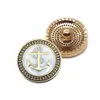 High quality w291 Anchor 18mm rhinestone metal snap button for Bracelet Necklace Jewelry For Women Fashion accessories260A