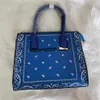 Torby wieczorowe Bandana Print Pu Tote Bag Top torebki dla kobiet Crossbody ramię torebka damska wca