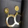 Mode Gold Knöpfe Ohrringe Aretes für Frauen Party Hochzeit Liebhaber Geschenk Schmuck Verlobung mit Box NRJ3314