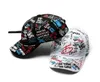 Fashion Cotton Wild Baseball Cap Unisex Men Hat Regulowany czarny biały kolor drukarki Graffiti Golf Caps Outdoor Sun Hats99501131254040