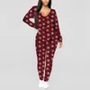 Damen-Nachtwäsche, langes Thermo-Pyjama-Set (XS XXL), sexy Overalls und Strampler