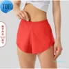 Lu Summer Track That 2,5 pouces Hotty 34 66 Lâche Respirant Séchage rapide Sport Pantalon de yoga pour femmes Jupe Polyvalente Décontracté Poche latérale