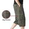 Short Baggy en coton pour hommes, pantalon d'été utilitaire, poches zippées, 5XL, survêtement de sport, escalade, culotte de Camouflage, pantalon de travail