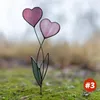 Decorative Flowers Garden Decor Heart-shaped Decoration Valentines Day Gift Anime Led Light Adornment Yard Insert Art Love Flower Ornaments