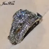 choucong Anello da donna di lusso con diamante unico e grande Anello in oro bianco con gioielli vintage Anello da sposa con promessa Anelli di fidanzamento per Wom3350