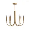 Hängslampor American Retro Living Room Candle Chandelier French Style Dining Bedroom Antik taklampa inomhus Decore LED LIGHT