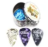 Alice Small Round Metal Pick Holder Case Box med 12st Pearl Celluloid Guitar Picks 5786582