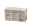 Mini biżuteria organizator szuflady z 9 szufladami sztuki rzemieślnicze pudełko na włosy Pins klipsy kontenerowe biuro materiałów do przechowywania 4427400