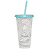 Tumblers Color-changing Coffee Cup Christmas Tumbler With Magical Color Changing Lid Straw For Ice Drinks 710ml Food-grade