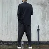 Männer Hosen 2023 Harem Sommer Yamamoto Stil Hängenden Schritt Dunkle Mode Lässig Große Größe Sieben