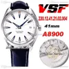 VSF Aqua Terra 150M Ryder Cup 41 5mm CAL A8500 Automatic Mens Watch Two Tone Yellow Gold Golf White Dial Blue Stick Nylon 220 12 4193Z