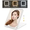 Kompakta speglar Portable Foldbar Travel Makeup Mirror With LED Light Infinity Sovrum Tocador Vanity Mirrors Cute Make Up Tools Accessories 231211