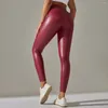 Frauen Hosen 6 Farbe Herbst Winter Leder Dünne Samt PU Leggings Hohe Elastische Bund Hosen Sexy Abnehmen