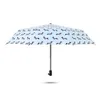縞模様の犬の傘のポケット傘3折りたたみ新鮮なパーティーストリーク犬パラソルサニーレインピンク傘女性H1015286R