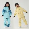 Other Sporting Goods Kids Ski Suit Girl Outdoor Snowboard Jacket Overalls Boys Children Set Warm Hooded Winter Clothing Windproof Waterproof 231211