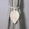 Curtain 1PC Leaf Macrame Tiebacks Shaped Braided For Living Room Holdback Window Home Bedroom Decoration