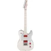 Classic Red Kill Switch Arcade John 5 Ghosts White Electric Guitar Dual Red Body Binding Red Pickups Mirror Pickguard