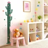 Wall Stickers Large Cactus Growth Chart for Kids Measure Height Children Ruler Nursery Room Decor Art Boys Girls 231211