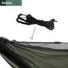 Lägermöbler 1-2 Person Portable Outdoor Camping Hammock med Myggnät Högstyrka Parachute Tyg Hängande säng Jakt