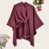 Scarves Ponchos Coat 2023 Cashmere Women Winter Warm Shawls And Wraps Pashmina Thick Capes Blanket Femme Scarf