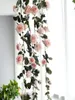 18 m künstliche Blumen Australien Rebe Seide Rose rosa weiß rot Blumen für Hochzeitsdekoration Reben Hängegirlande Heimdekoration 5553139