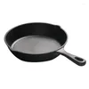 Pans Cast Iron Skillet Pan Frying Free Durable Grill Fry For Indoor And Outdoor Use Stovetop Black