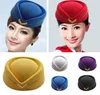 Berets wełna filc hostessy powietrza pigułki berety baza linii linii lotniczej stewardess seksowne formalne czapki akcesoria 4878407