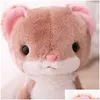 Animaux en peluche en peluche mignon assis belette Peluche Pluszaki jouets furet poupée enfant poupées réconfortantes doux bébé chambre jouet décoration de la maison Otl6C