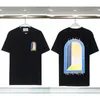 Men's T Shirts Designer Tees Rainbow Mushroom Letter Print Short Sleeve Tops Cotton Loose Men Women Shirt