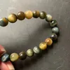 Bracelet en pierre Petersite naturelle pour hommes et femmes, perles rondes de 8mm, jaune, bleu, œil de tigre, cristal, cadeau personnalisé, 1 pièce