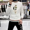 Sweats à capuche pour hommes Sweatshirts Station européenne Mode Pull pour hommes Hot Diamond Cartoon Manches longues Col rond Marque de mode Automne et hiver Outwear Top