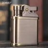 High-end Kerosene Lighter Pure Copper Push-type Creative Retro Novelty Button Ignition Portable Simple Windproof