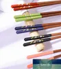 Söt tecknad naturlig naturlig bambu pinnar Joint Chopstick Återanvändbara träpinnar Kids Chopsticks Table Bewitch Kitchen Accessories Fact3765774