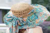 Chapeaux à larges bords Modèles féminins coréens plage grand avant-toit chapeau de paille printemps et été fleurs exquises pare-soleil protection UV handma4476367
