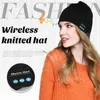 BERETS 1 مجموعة قبعة محبوكة مع قفازات قفازات متوافقة مع سماعة الرأس اللاسلكية المتوافقة مع سماعة رأس USB