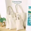 Einkaufstaschen Damen Herren Handtaschen Canvas Tote Wiederverwendbare Baumwoll-Einkaufstasche DIY Blank Eco Schultertasche für