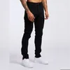 Jeans para hombres Hombres Estiramiento Flaco Casual Slim Fit Pantalones de trabajo Masculino Vintage Wash Plus Tamaño Lápiz Pantalones Denim para