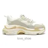 Designer Triple S Freizeitschuhe Männer Frauen Plattform Turnschuhe Klare Sohle Schwarz Weiß Beige Dunkelrot Grau Grün Herren Trainer Outdoor Schuh