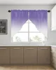 Rideaux violets et blancs dégradés, pour fenêtre de chambre à coucher, salon, stores triangulaires