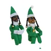 Świąteczne zabawki dostarcza dzieci Pluszowa snoop na prezent na hopie hip -hop miłośnicy transgranicznej snoo po gniewu z żywicy elfowej dekoracyjna lalka upuszcza deli dhmlf