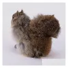 Stuffed Plush Animals Animal Simation Squirrel Small Toy Model Window Decoration Birthday Gift Crafts Q0727 Drop Delivery Toys Gift Ot4Co