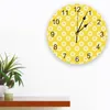 Orologi da parete Design floreale margherita gialla Decorazione silenziosa per l'ufficio del bar per la casa per l'arte della cucina Grande 25 cm