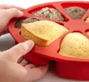 Bakning Mögel Silikon Pizza Cake Mold 8 Triangle Cavity Pan For Brownies Muffins Cheesecake Cornbread Diy Scone Trays Kök Bakeware