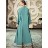 Roupas étnicas Mulheres Muçulmanas Aberto Abaya Diamante Cardigan Maxi Vestido Turquia Kimono Islâmico Eid Party Dubai Kaftan Árabe Marrocos Robe Jalabiya