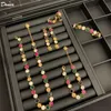 Donia bijoux collier de luxe mode européenne et américaine couleur correspondant cuivre micro-incrusté zircon bracelet boucles d'oreilles cinq pièces266o