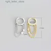 WANTME véritable 925 en argent Sterling bohème pavé Zircon cubain lien chaîne gland boucles d'oreilles pour femmes bijoux accessoires YQ231211