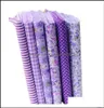 Tkaniny tkaniny i szycia Tekstyles Garden 6pcs Purple bawełniana tkanina DIY ręcznie robione dekoracje tkaniny materiałowe do patchworku 25x254755382