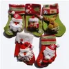 Santa Claus Gift Snowman Christmas Stocking med 30 Small Pocket Christmull Decoration Socks344y